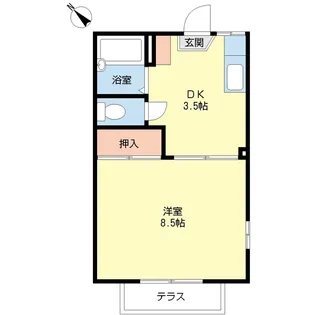 ハイツ望洋【1階】の間取り