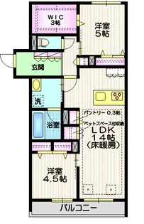 エクレット西品川【1階】の間取り