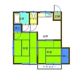 公園ハイツ【2階】の間取り