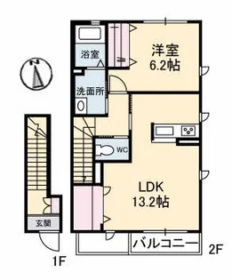 シャーメゾン稗田西【2階】の間取り