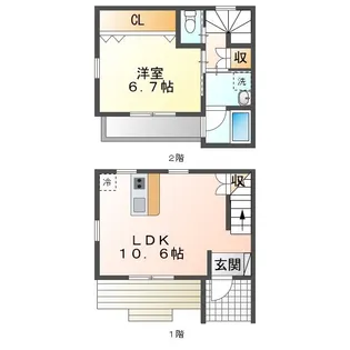 カーサピッコロ【1階】の間取り