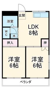 ハイセレント2【2階】の間取り