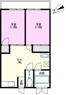 ファーストマンション【2階】の間取り