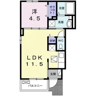 プロムナード箕形【1階】の間取り
