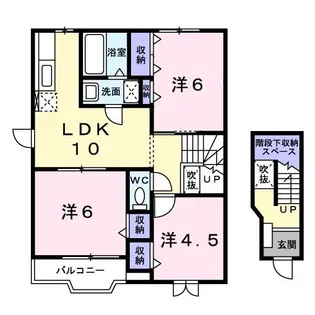 ドルチェビータA【2階】の間取り