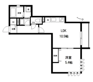 ソレイユ小竹向原【2階】の間取り