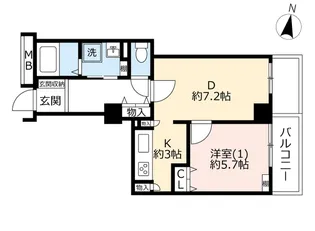 URエルアージュ小石川【16階】の間取り