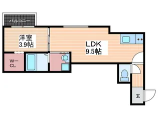 Crecia廿日市駅西【2階】の間取り