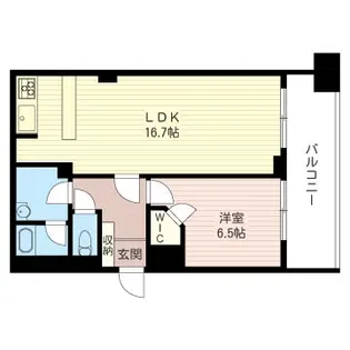 レジデンスシャルマン月島【10階】の間取り