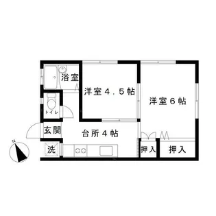 サンライズ田谷【1階】の間取り