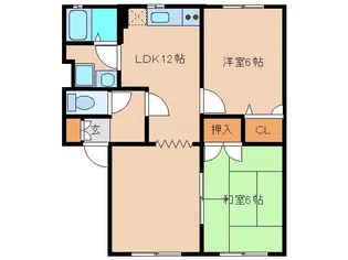 植松アパート【2階】の間取り