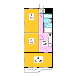 アシスト長野マンションIII【1階】の間取り