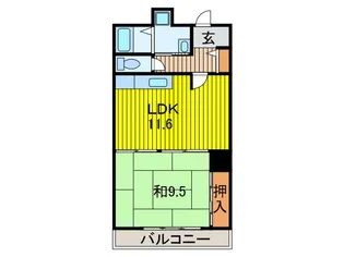 コーポレート中浦和【5階】の間取り