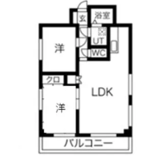 シャトレ大万【3階】の間取り