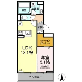 ドミール皆春【3階】の間取り