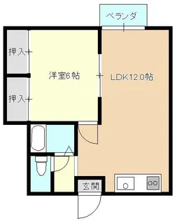 ERハイツ野比【1階】の間取り