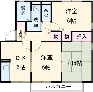 フォンテーヌB【2階】の間取り