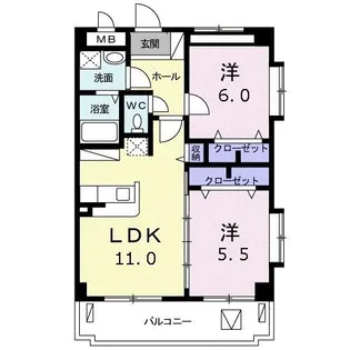 カーサ ダ・ヴィンチ【2階】の間取り