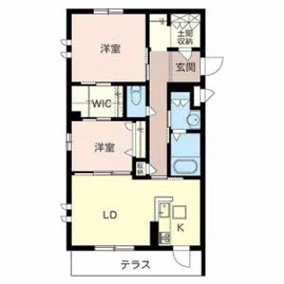 Aletta江坂【1階】の間取り