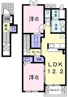 サンライズ・ヴィラ A【2階】の間取り