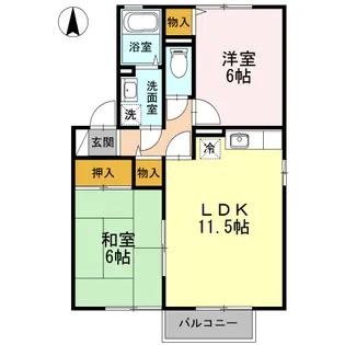ベル リヴェール【1階】の間取り