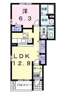 イースト・リヴァー【1階】の間取り