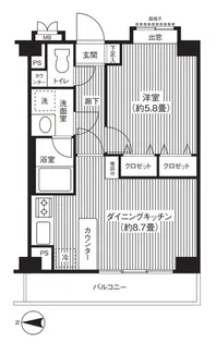 ヒルズ洗足池公園【2階】の間取り