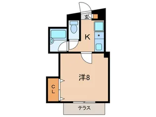 ラ・フロールカッサ【1階】の間取り