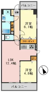 Laulea【3階】の間取り
