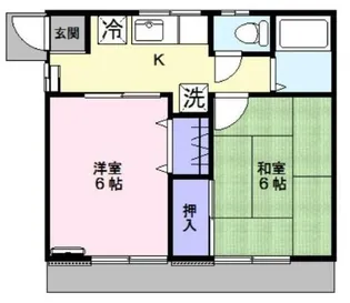 野島ハイツ【1階】の間取り
