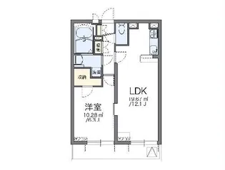 レオパレスコウノス【3階】の間取り