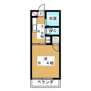 フォーブル萩野【2階】の間取り