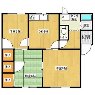 ハウスレインボー【1階】の間取り