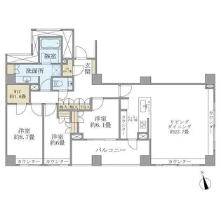 ザ・パークハウスグラン南青山高樹町【2階】の間取り