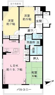ランドコートつつじヶ丘【2階】の間取り