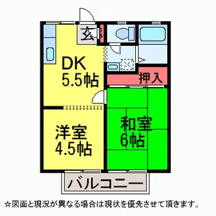 メドゥハイツ【1階】の間取り