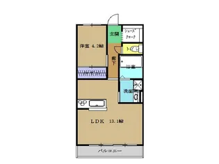 グランメゾン那須【2階】の間取り