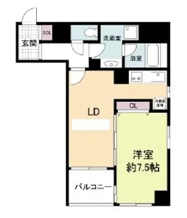 レジディア心斎橋ウエスト【9階】の間取り