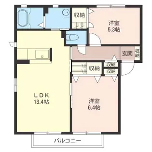 エモシオンB【2階】の間取り
