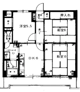 駅南エコーハイツ【5階】の間取り