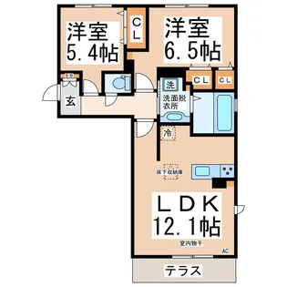 セキュレア須屋 A【1階】の間取り