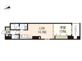 La Dolce 平和大通り【9階】の間取り