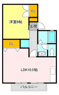 サンパティーク丸山B棟【1階】の間取り