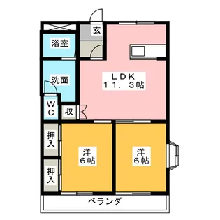 メゾンファン【1階】の間取り