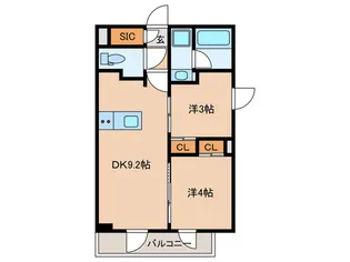 ルミーク本町イースト【3階】の間取り