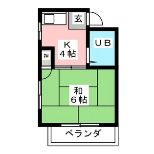 太田ハイツ【3階】の間取り