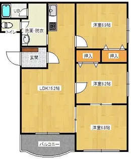 ヒーローマンションToKo【3階】の間取り