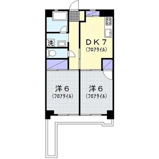 ハスミハイツ【4階】の間取り