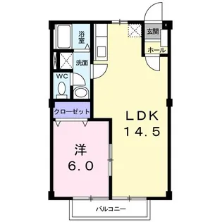 パークハイツU【1階】の間取り