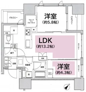 東京都中央区築地6【マンション】の間取り